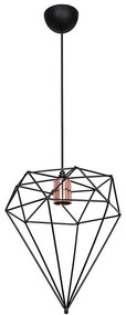 Φωτιστικό οροφής PWL-1022 pakoworld Ε27 μαύρο Φ30x81εκ