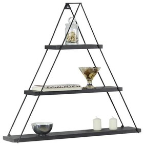 Wall Shelf Elmira Triangle Fylliana Black 74*13*61 cm 74x13x61 εκ.