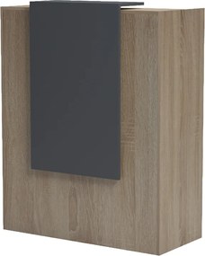 Γραφείο reception Zowel pakoworld με led sonoma-ανθρακί 90x40x110εκ