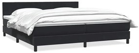 vidaXL Box Spring Κρεβάτι με στρώμα Μαύρο 180x220 cm Βελούδινο