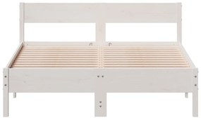 vidaXL Σκελετός Κρεβ. Χωρίς Στρώμα Λευκό 120x190 εκ Μασίφ Πεύκο