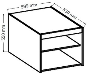 Πατάρι για την ντουλάπα Ester 1D3S-Sonoma Oak