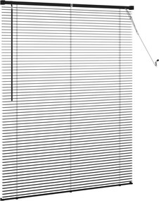 vidaXL Βενετσιάνικη Σκίαση Μαύρο 150 x 120 cm 25 mm PVC