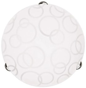 Πλαφονιέρα Τοίχου "LEIA" 2xE27 Λευκό/Νίκελ EUROLAMP 145-22402