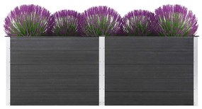 vidaXL Ζαρντινιέρα Υπερυψωμένη Γκρι 250 x 50 x 91 εκ. από WPC