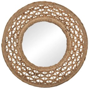 Καθρέπτης Mazun Inart ξύλο Φ60x8εκ 337-000039-337-000039-Καφέ 337-000039