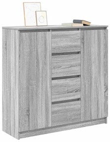 Συρταριέρα με Συρτάρια Γκρι Sonoma 100,5x35x98,5 εκ. Επεξ. Ξύλο - Γκρι