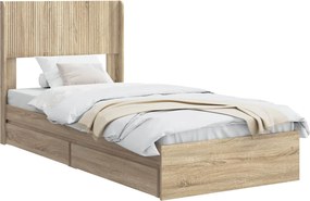 vidaXL Καλάθι με αποθήκη και κεφαλάρι Sonoma Δρυς 75 x 190 cm