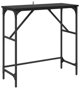vidaXL Τραπέζι κονσόλας Μαύρη Οξυά 75 x 32 x 75 εκ. Επεξεργασμένο ξύλο