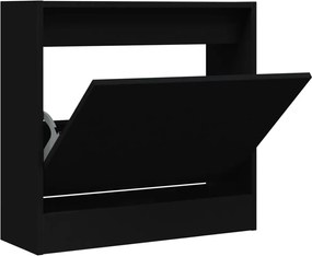 vidaXL Παπουτσοθήκη Μαύρη 60 x 21 x 57 εκ. από Επεξεργασμένο Ξύλο