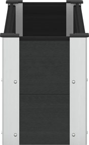 vidaXL Υπερυψωμένη Ζαρντινιέρα Μαύρο 100 x 30 x 36 cm