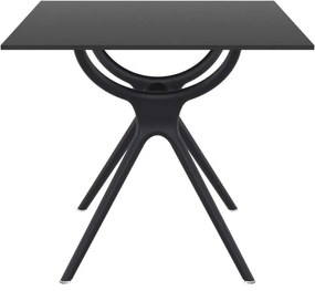 Τραπέζι Air 80Χ80Εκ. Black Laminate 12Mm