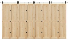 Μηχανισμός Συρόμενης Μεσόπορτας Μαύρος 400 εκ. Ατσάλινος