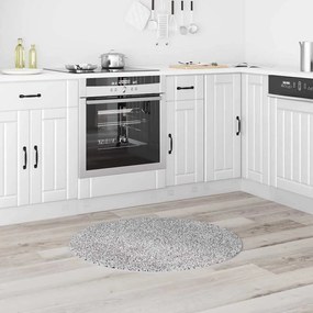 vidaXL Αντιολισθητικό Σαγκί Χαλάκι Γκρι 90 x 90 cm PP