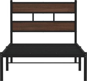 vidaXL Σκελετός Κρεβατιού Χωρίς Στρώμα Καφέ Δρυς 75x190 εκ.