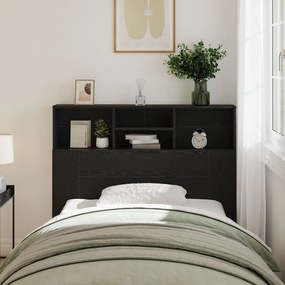 vidaXL Κεφαλάρι Ντουλάπα Μαύρο Δρυς 120x19x103.5 εκ Επεξεργασμένο Ξύλο