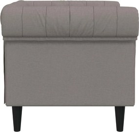 vidaXL Πολυθρόνα Chesterfield Taupe Υφασμάτινη