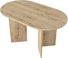 Τραπέζι Cortado Megapap χρώμα sapphire oak 138x80x75εκ.