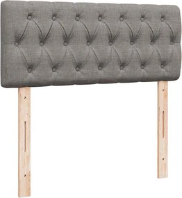 vidaXL Κρεβάτι Boxspring με Στρώμα Taupe 120x200 εκ. Υφασμάτινο