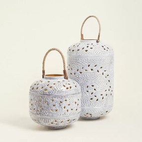 Beauty Home ΦΑΝΑΡΙ ΜΕΤΑΛΙΚΟ ΓΚΡΙ 30 x 28 cm