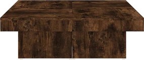 vidaXL Τραπεζάκι Σαλονιού Καπνιστή Δρυς 90x90x28 εκ. Επεξεργασμ. Ξύλο