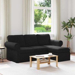 vidaXL Καναπές Μαύρο 195 x 138 x 80 εκ ύφασμα