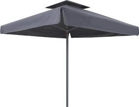 Ομπρέλα επαγγελματική Juno Megapap τηλεσκοπική αλουμινίου χρώμα ανθρακί 3x3m.