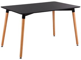 Τραπέζι ART Ξύλο Φυσικό/Μαύρο 120x80x73cm