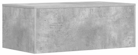 vidaXL Επιτοίχιο γραφείο Επιτοίχιο Σκυρόδεμα Γκρι 80 x 45 x 30 εκ