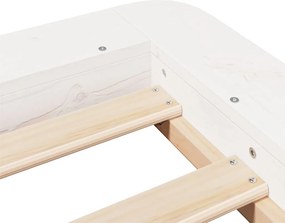 vidaXL Σκελετός Κρεβατιού Χωρίς Στρώμα Λευκό 100x200 εκ. Μασίφ Πεύκο