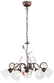 Φωτιστικό Οροφής Traditio 110700528 Rust-Brown Trio Lighting Μέταλλο,Γυαλί