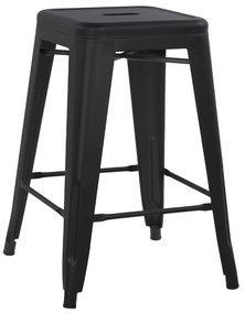 ΣΚΑΜΠΟ ΜΕΣΑΙΟΥ ΥΨΟΥΣ ΜΕΤΑΛΛΙΚΟ MELITA-PRO HM8573.42 ΜΑΥΡΟ ΜΑΤ 43x43x67Υεκ. (1 Τεμμάχια)