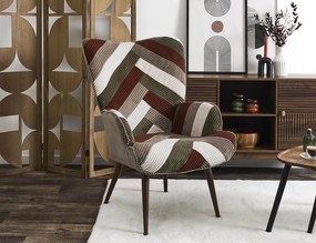 ΚΑΡΈΚΛΕΣ &amp; ΠΟΛΥΘΡΌΝΕΣ PATCHWORK LIVING ROOM ARMCHAIR SCOTT HD0549