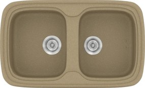 Sanitec Classic 312 (82×50) - Γρανιτένιος νεροχύτης - Metallic CREAM