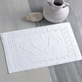 Ταπέτο Μπάνιου Steps White Ρυθμός 50X70 100% Cotton