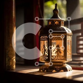 Intra Συλλεκτικό Ξύλινο Παζλ Plywood  4mm - Περίπλοκη διακόσμηση φαναριού στο περβάζι παραθύρου Σε Ξύλινο Κουτί - Διαστάσεις Puzzle: 10x10 cm – 25 κομμάτια