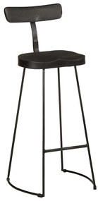 Bar Stools 2 τεμάχια Μαύρο 49x43x103 cm Στερεό ξύλο Mango 4013515