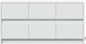 vidaXL Έπιπλο Τηλεόρασης με LED Λευκό 100x34x50 εκ. από Επεξ. Ξύλο