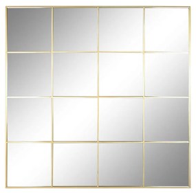Τοίχο καθρέφτη Home ESPRIT Χρυσό Παράθυρο 122 x 1 x 122 cm