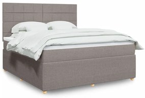 ΚΡΕΒΑΤΙ BOXSPRING ΜΕ ΣΤΡΩΜΑ TAUPE 180X200 ΕΚ. ΥΦΑΣΜΑΤΙΝΟ 3294439