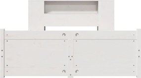 vidaXL Κρεβάτι Βιβλιοθήκη Χωρίς Στρώμα 140x200 εκ Μασίφ Ξύλο Πεύκο
