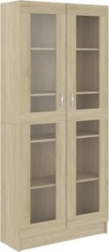 vidaXL Βιτρίνα Χρώμα Sonoma Δρυς 82,5 x 30,5 x 185 εκ. Επεξ. Ξύλο