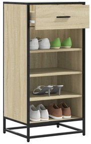 vidaXL Παπουτσοθήκη Sonoma Δρυς 48x38x97,5 εκ. Επεξεργασμένο Ξύλο