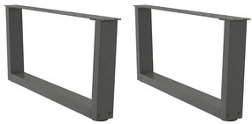 Πόδια Τραπεζιού Σαλονιού Σχήματος V 2 τεμ. Ανθρακί 70x(30-31,3) εκ. Ατσάλι