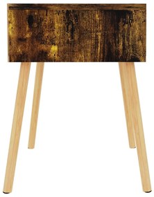 vidaXL Κομοδίνα 2 τεμ. Καπνιστή Δρυς 40 x 40 x 56 εκ. από Μοριοσανίδα