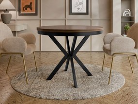 Τραπέζι Edder 120 επεκτεινόμενο-Βέγγε-Μαύρο