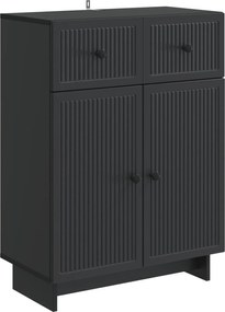vidaXL Πλαϊνό γραφείο Μαύρο 66 x 34,5 x 90 εκ Επεξεργασμένο Ξύλο