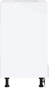 vidaXL Ντουλάπι φούρνου Porto Γυαλ. Λευκό Επεξεργασμένο ξύλο