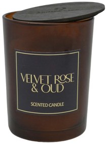 Αρωματικό Κερί Velvet Rose &amp; Oud Σε Γυάλινο Δοχείο Με Καπάκι 8x8x10.5cm