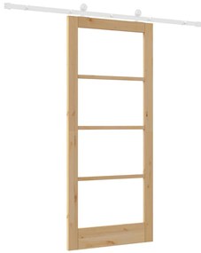 vidaXL Συρόμενη Πόρτα ORKDAL Καφέ 86 x 198.5 cm Ξύλο και μέταλλο